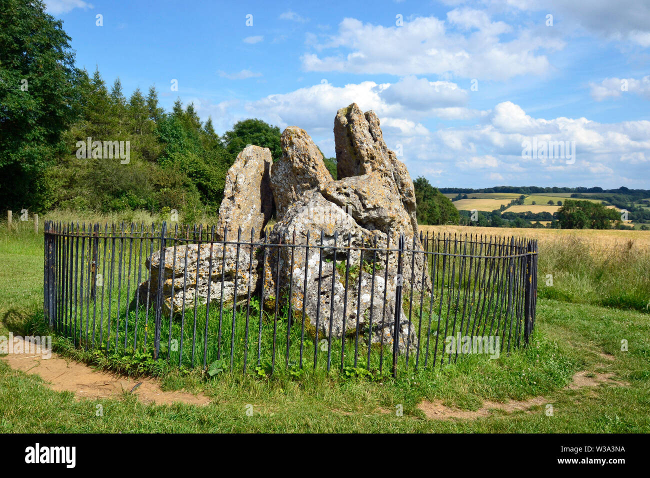 Le Whispering Knight chambre funéraire, le Rollright Stones, Pierre Cour, Grande Rollright, Chipping Norton, Oxfordshire, UK Banque D'Images