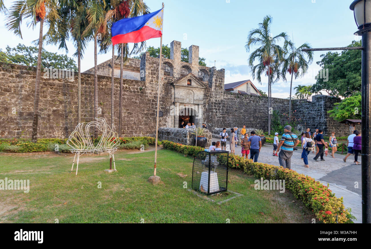 Vue Sur Fort San Pedro Dans La Ville De Cebu Banque D'Images