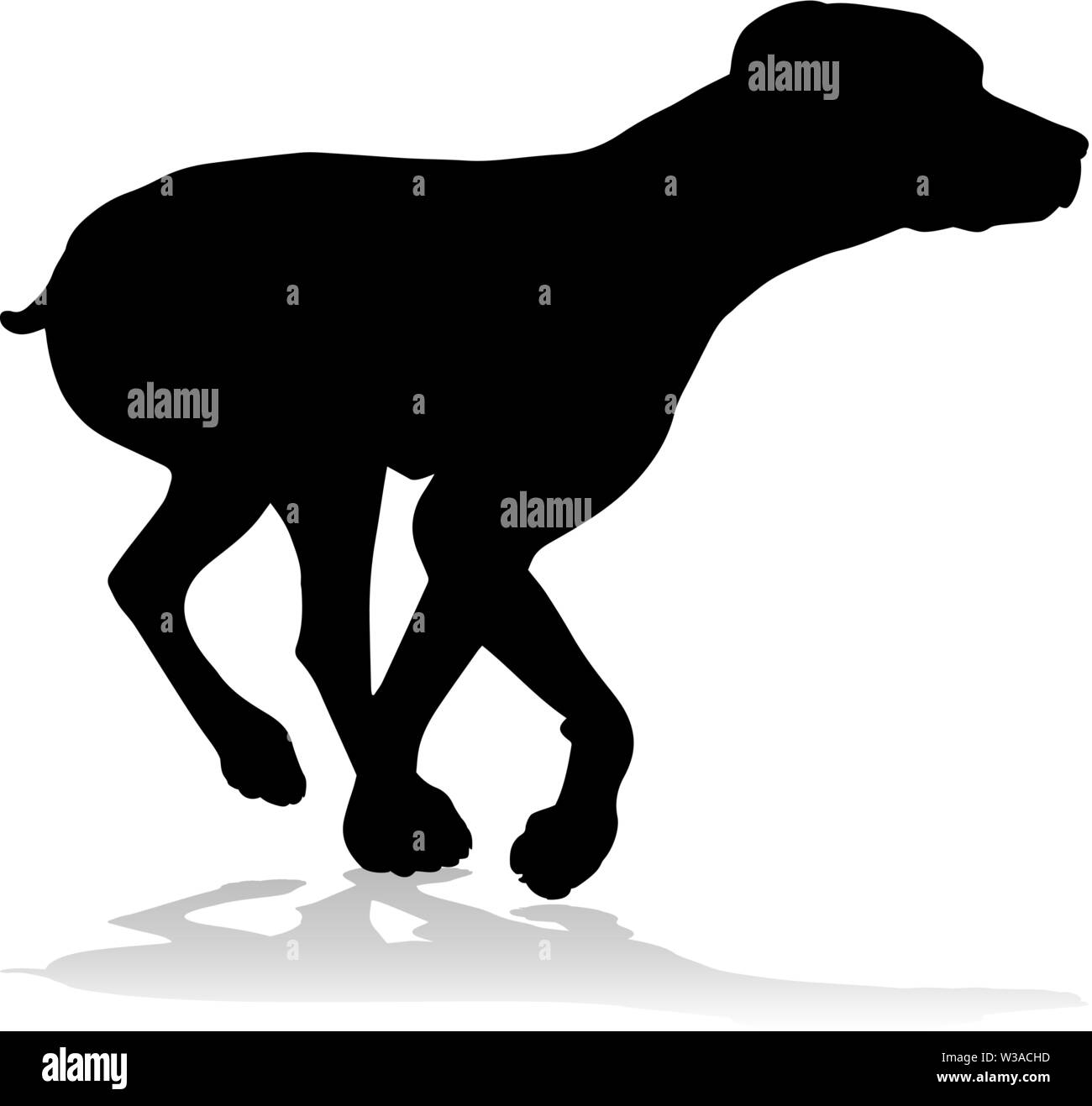 Silhouette chien Animal de compagnie Illustration de Vecteur