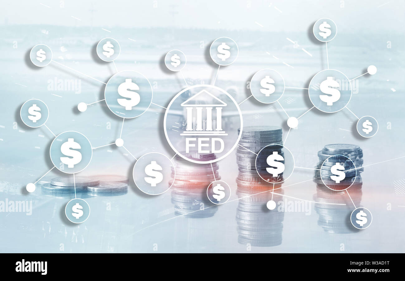 FED Federal Reserve system système financier bancaire usa concept d'entreprise. Banque D'Images