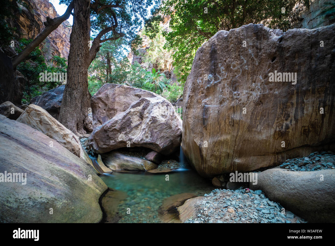 Wadi Lajab dans la province de Jizan, en Arabie Saoudite Banque D'Images