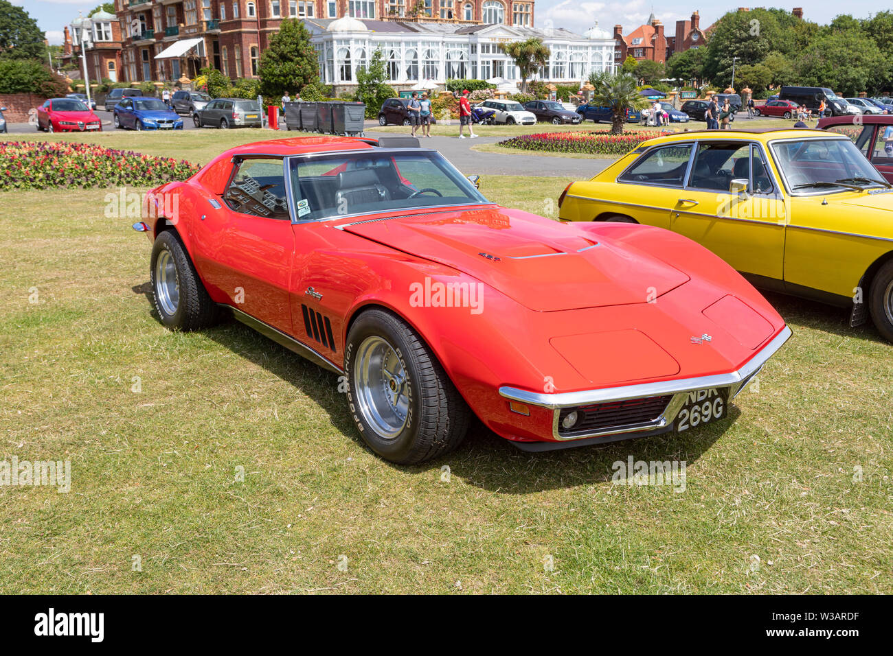 Une Chevrolet Corvette Stingray rouge Banque D'Images