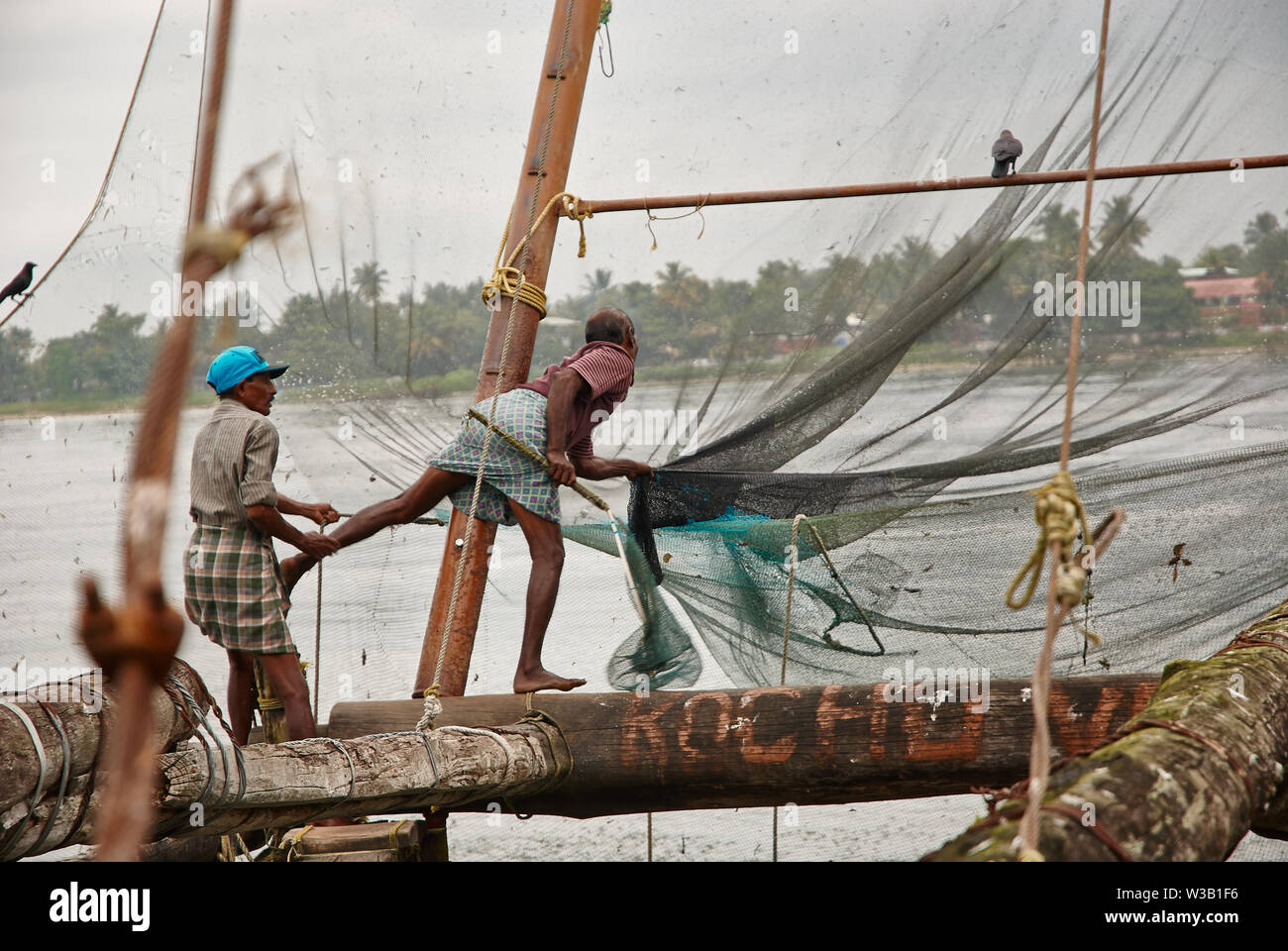 Les pêcheurs de l'Inde Banque D'Images