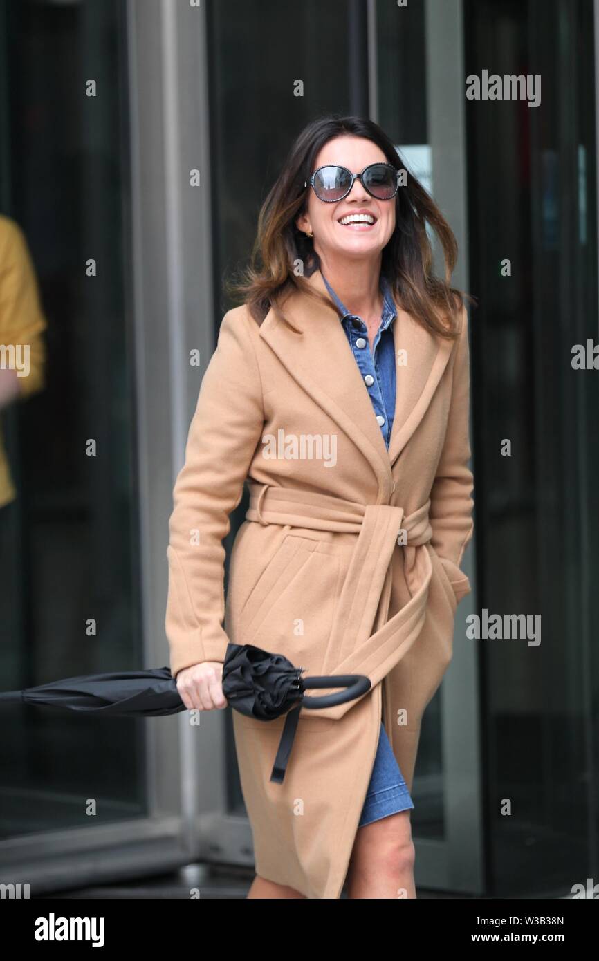 Londres, Royaume-Uni, 14 juillet 2019. Susanna Reid présentatrice de télévision vue aux studios de la BBC Credit : News Banque D'Images