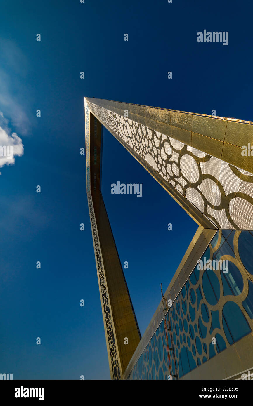 Dubaï, Émirats Arabes Unis - Jan.15, 2018 : Musée de Dubaï - Châssis 'la frontière entre le passé et l'avenir" Banque D'Images