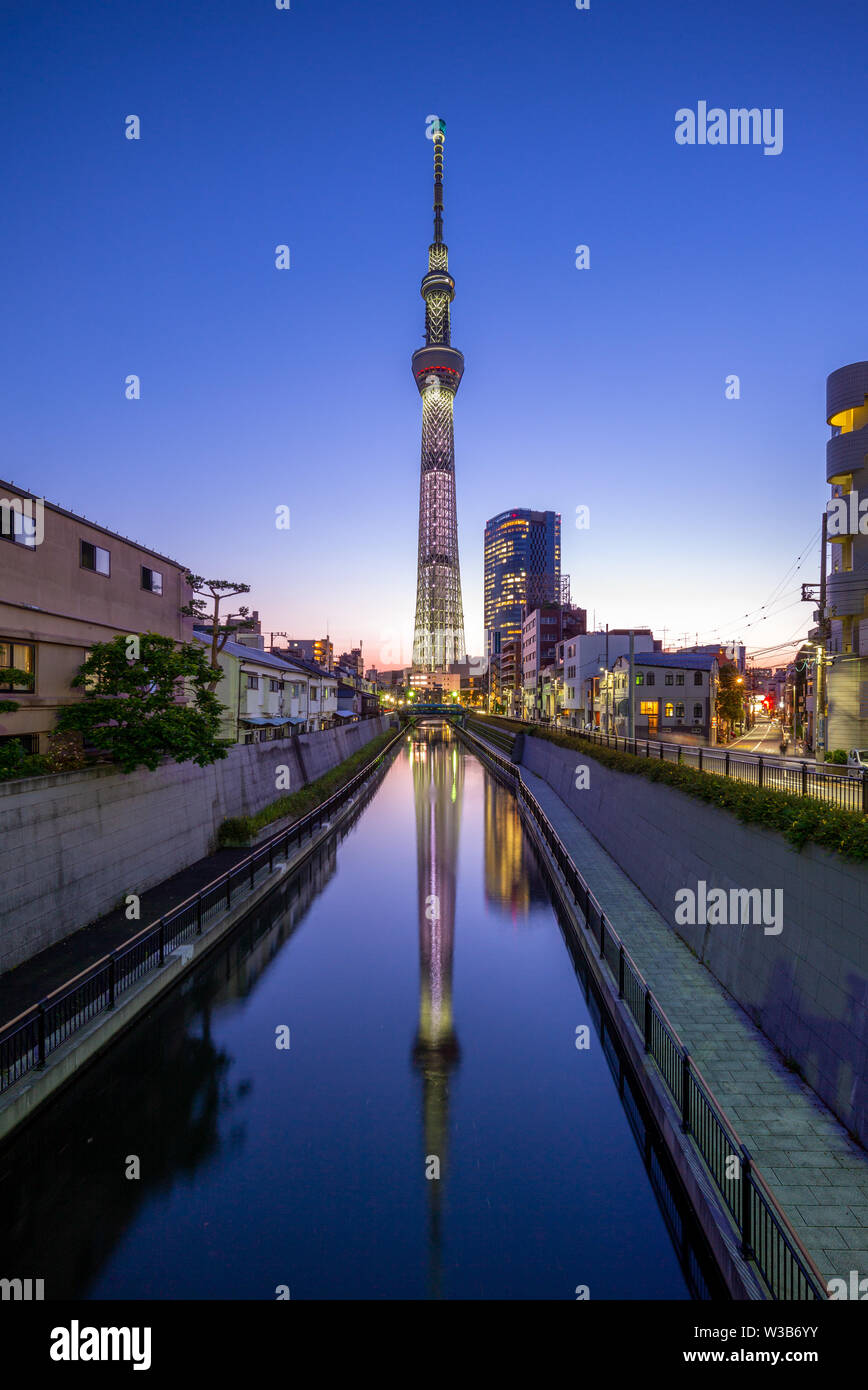 Tokyo, Japon - 13 juin 2019 : un, Tokyo Skytree et tour d'observation à la radiodiffusion, Sumida à Tokyo, et la plus haute structure au Japon Banque D'Images