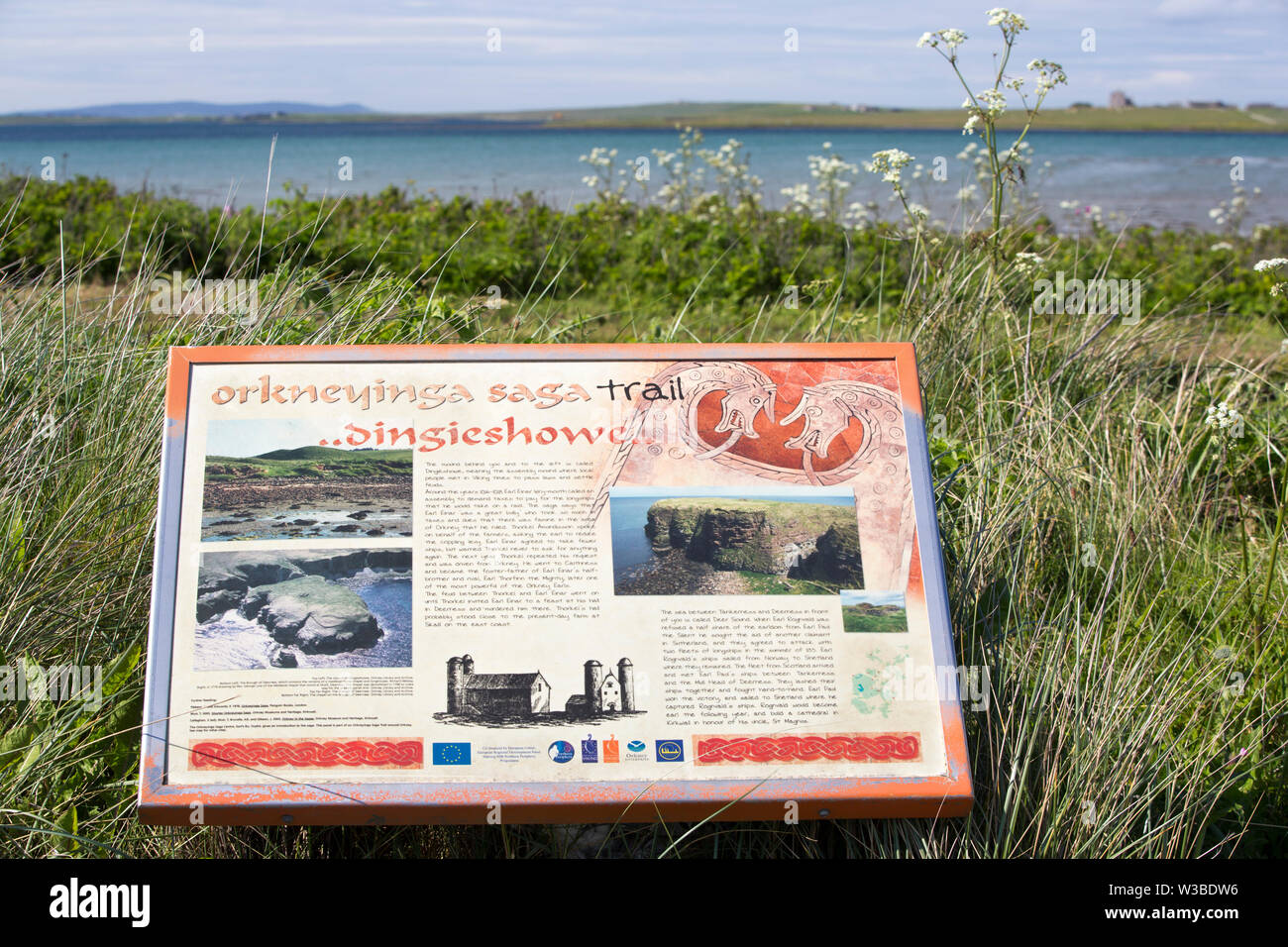 Dingieshowe sur Deerness, Orkney continentale, un ancien lieu de réunion, Ecosse, Royaume-Uni. Banque D'Images