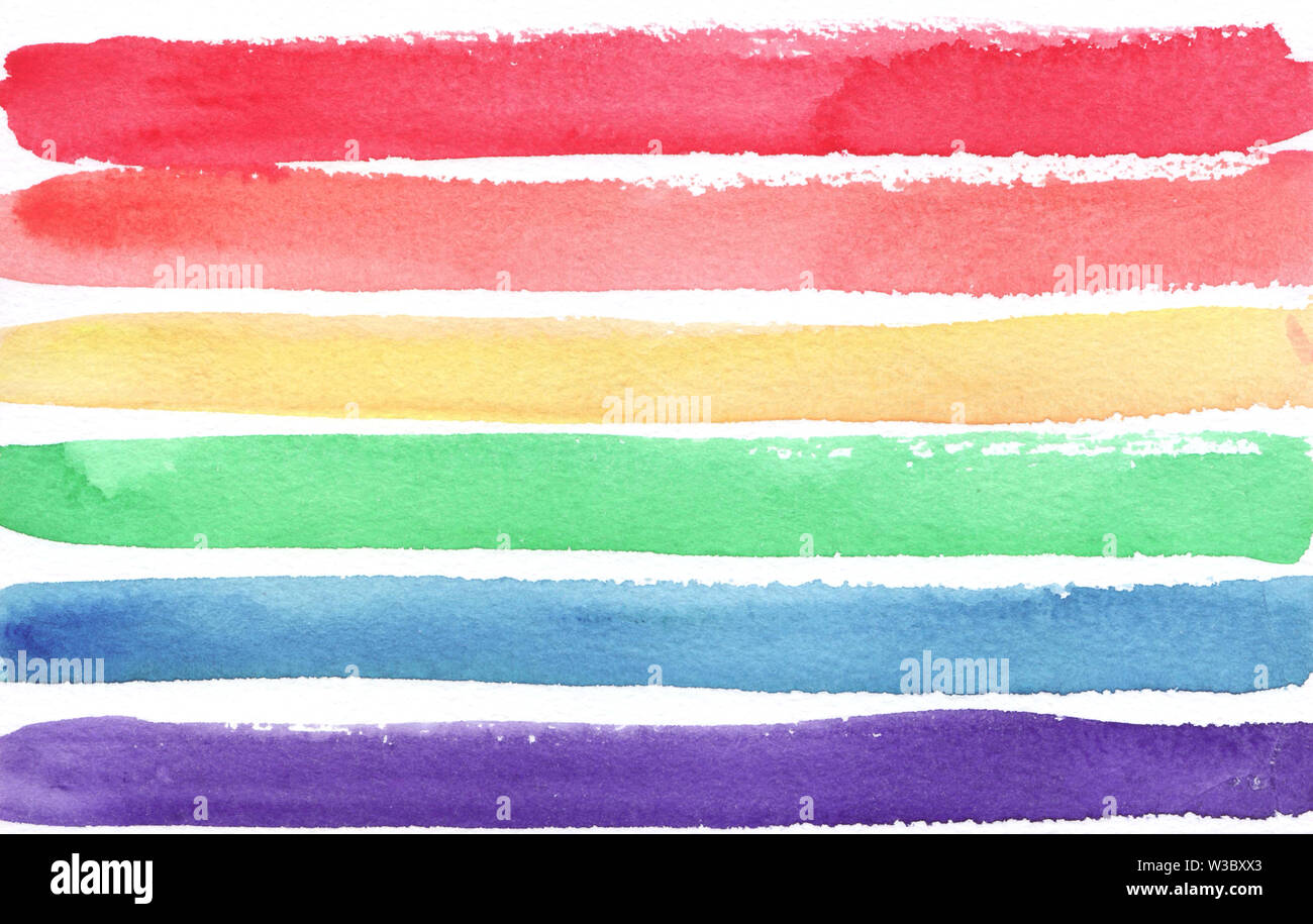 La texture aquarelle arc-en-ciel. Taches de peinture de couleur. Banque D'Images