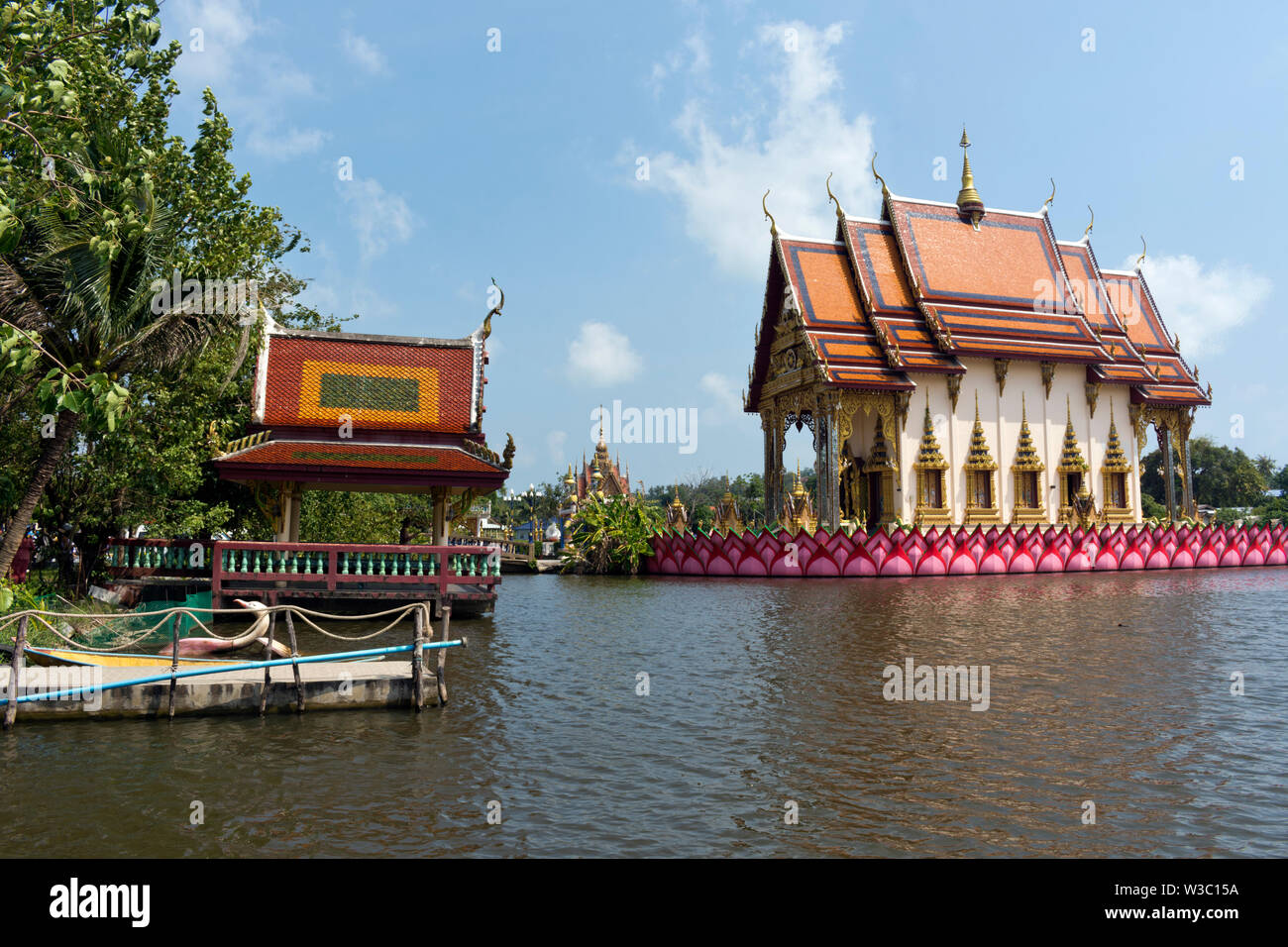 Temple de Plai Laem à Ban Bo Phut, Koh Samui, Thaïlande Banque D'Images