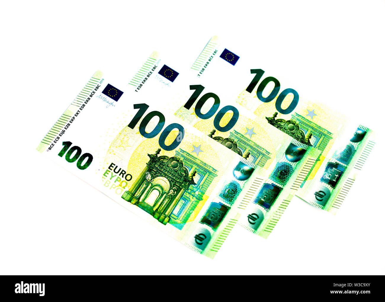 100 nouveaux billets en euros. Bonne chance parfaite photos, images et photos. Banque D'Images