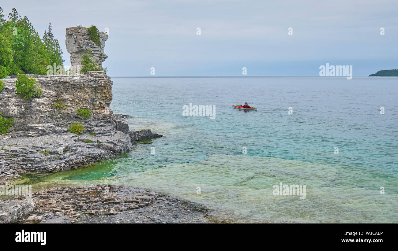 Les pagaies de kayak un passé de la formation géologique de l'île