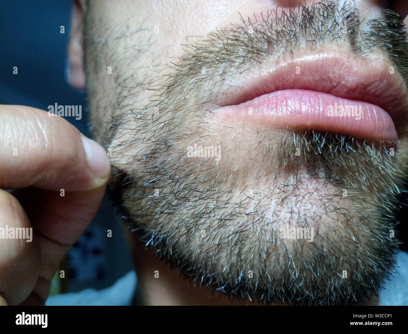 barbe rasée de près