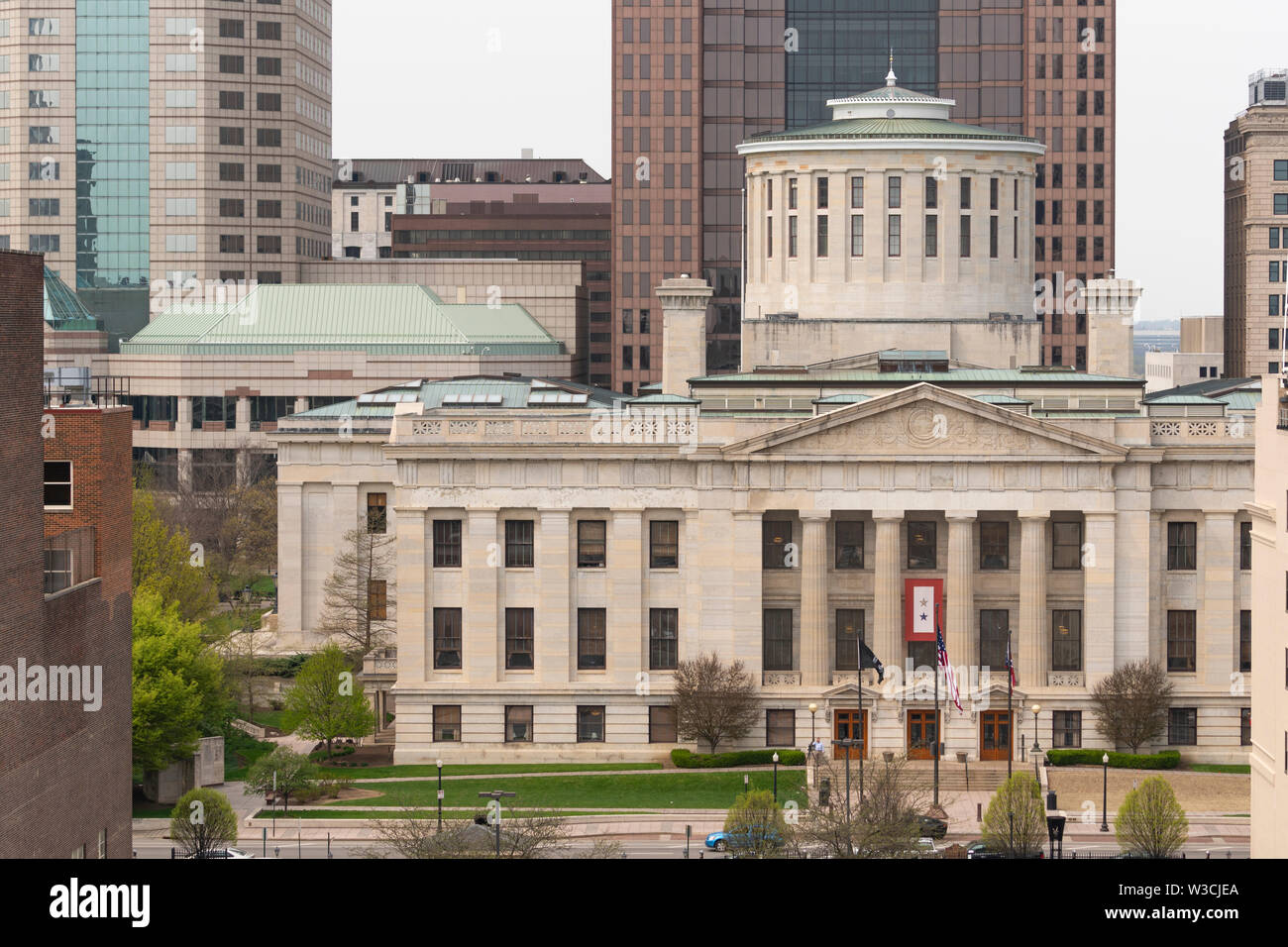 Columbus est la capitale de l'état de l'Ohio Statehouse le gouvernement dont le siège est à Banque D'Images
