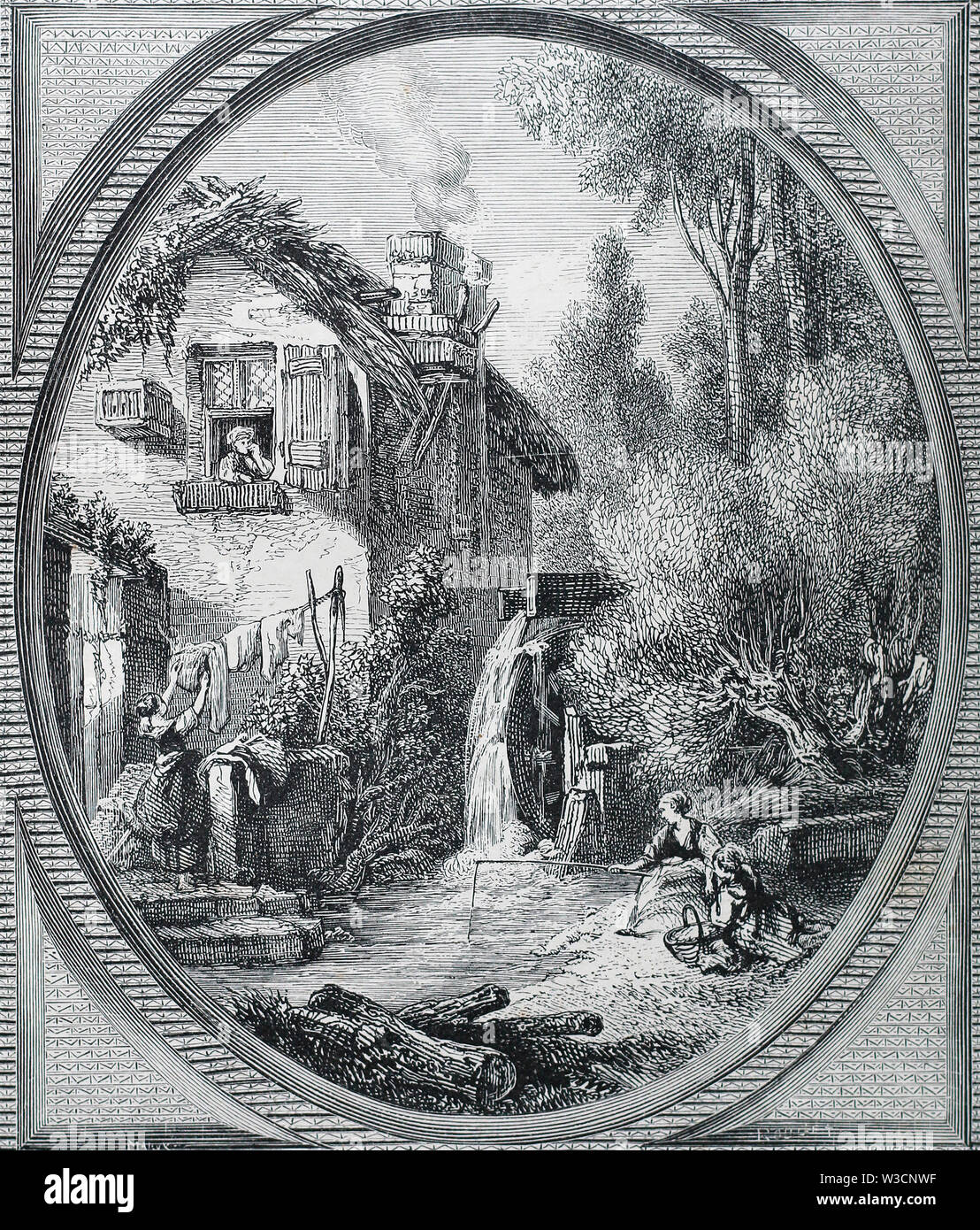 Mill par Franois Boucher. Banque D'Images