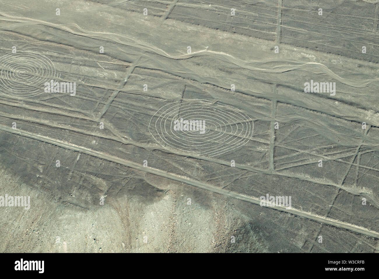 Spiral(s) à lignes de Nazca au Pérou Banque D'Images