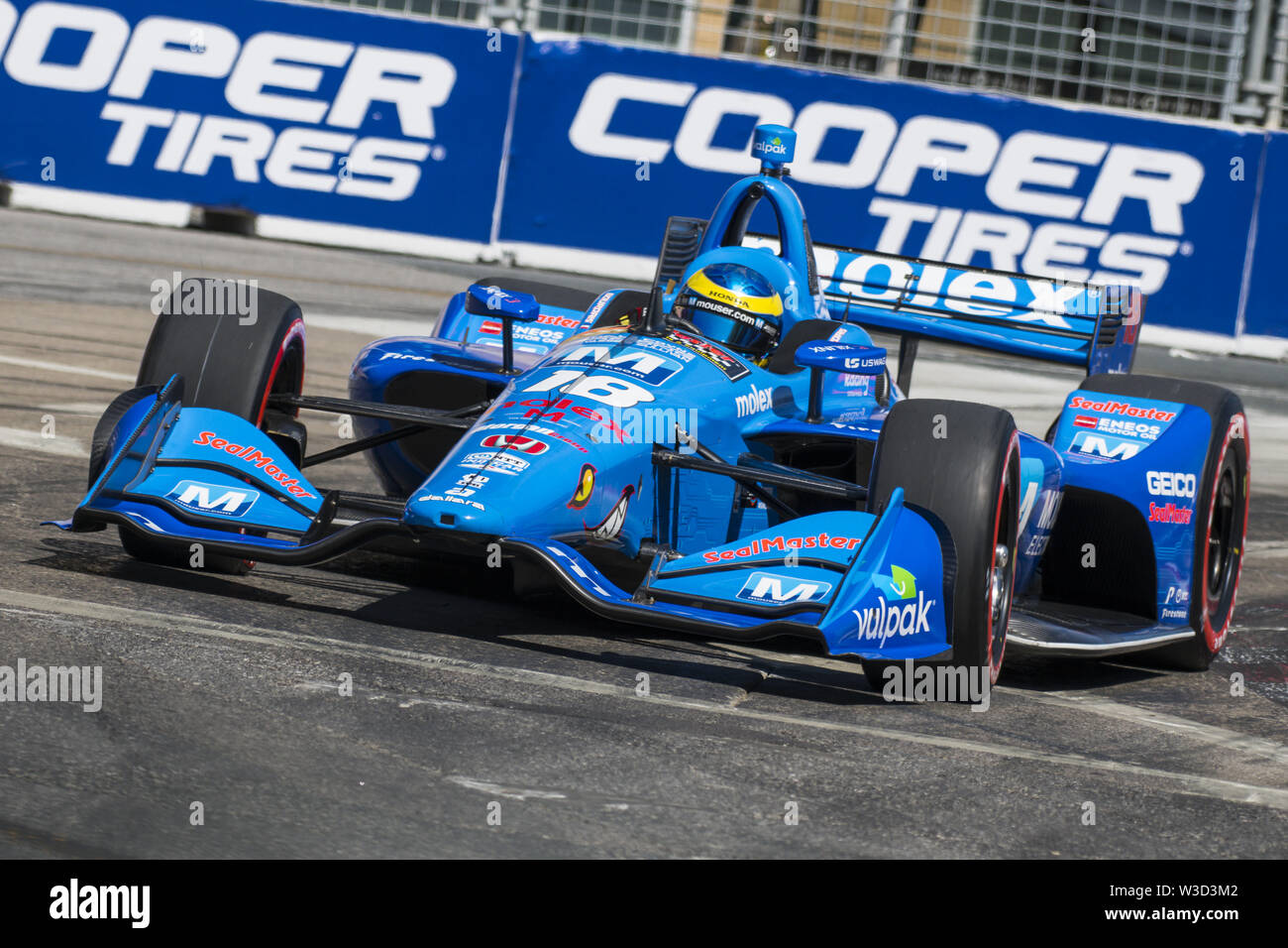 Toronto, Ontario, Canada. 14 juillet, 2019. VERIZON pilote série Indycar Sébastien Bourdais (18) la race dans la série Indycar VERIZON Honda Indy Toronto de course qui s'est tenue à Toronto, Canada Crédit : Angel Marchini/ZUMA/Alamy Fil Live News Banque D'Images