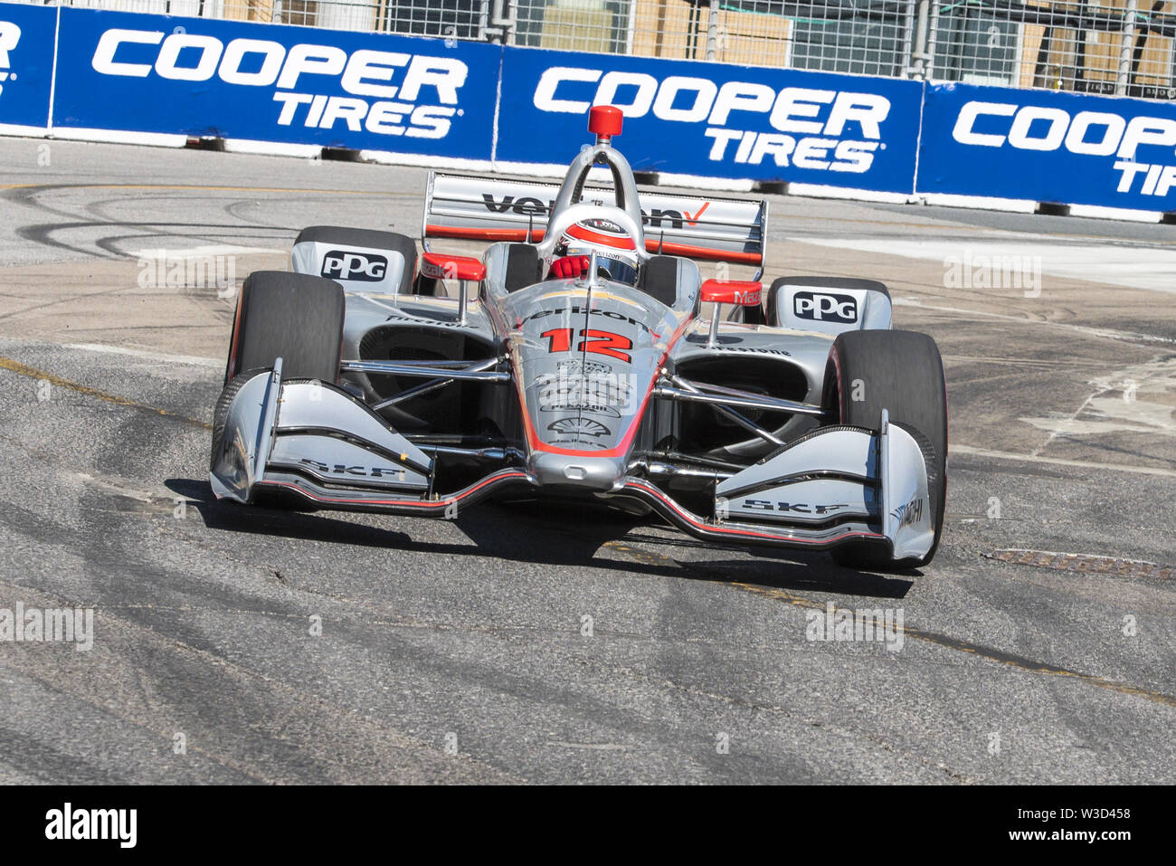 Toronto, Ontario, Canada. 14 juillet, 2019. VERIZON Indycar Series pilote VA POUVOIR (12) la race dans la série Indycar VERIZON Honda Indy Toronto de course qui s'est tenue à Toronto, Canada Crédit : Angel Marchini/ZUMA/Alamy Fil Live News Banque D'Images