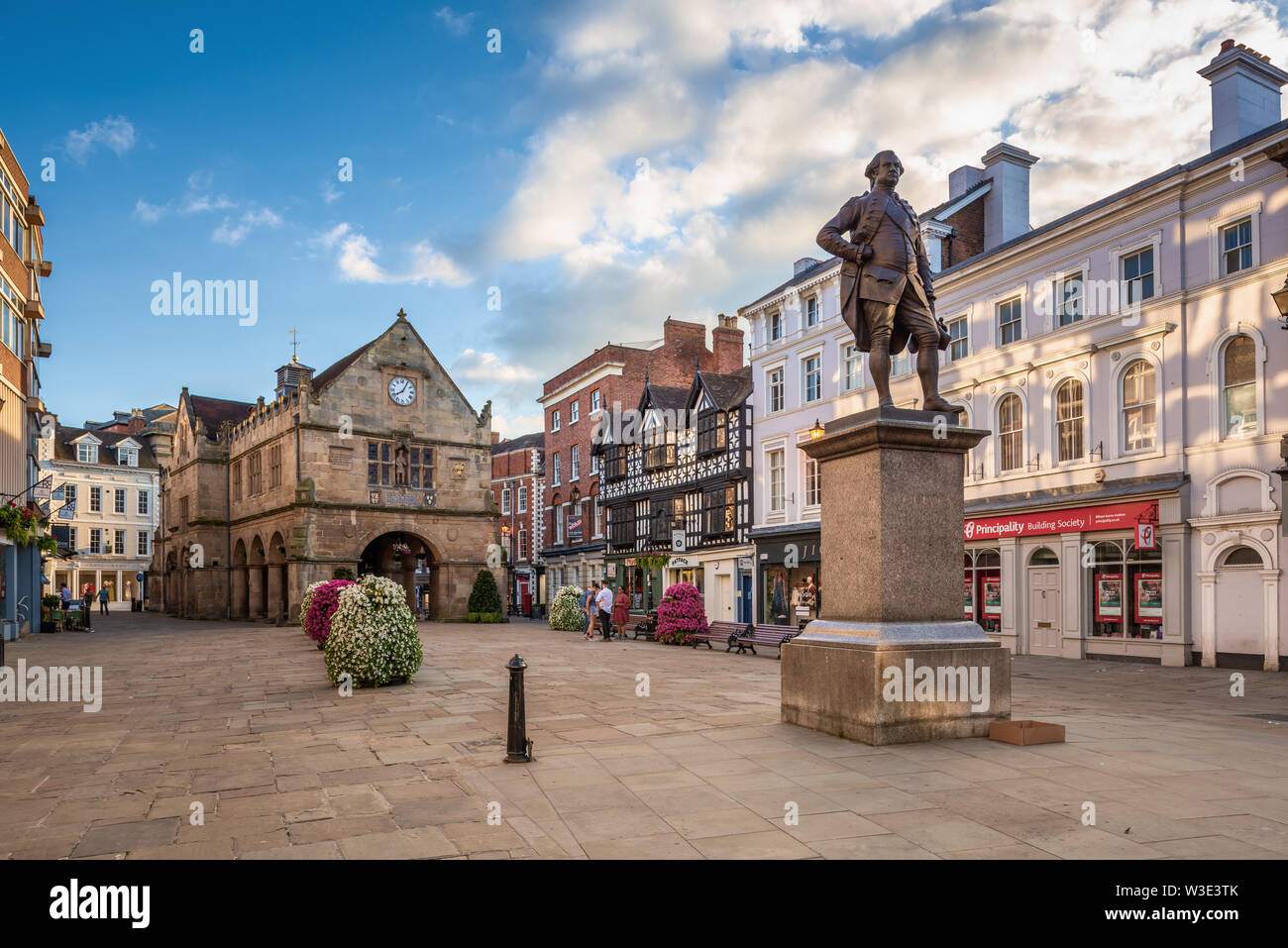 Statue de Robert Clive, Shrewsbury, Shropshire, Angleterre carrés Banque D'Images