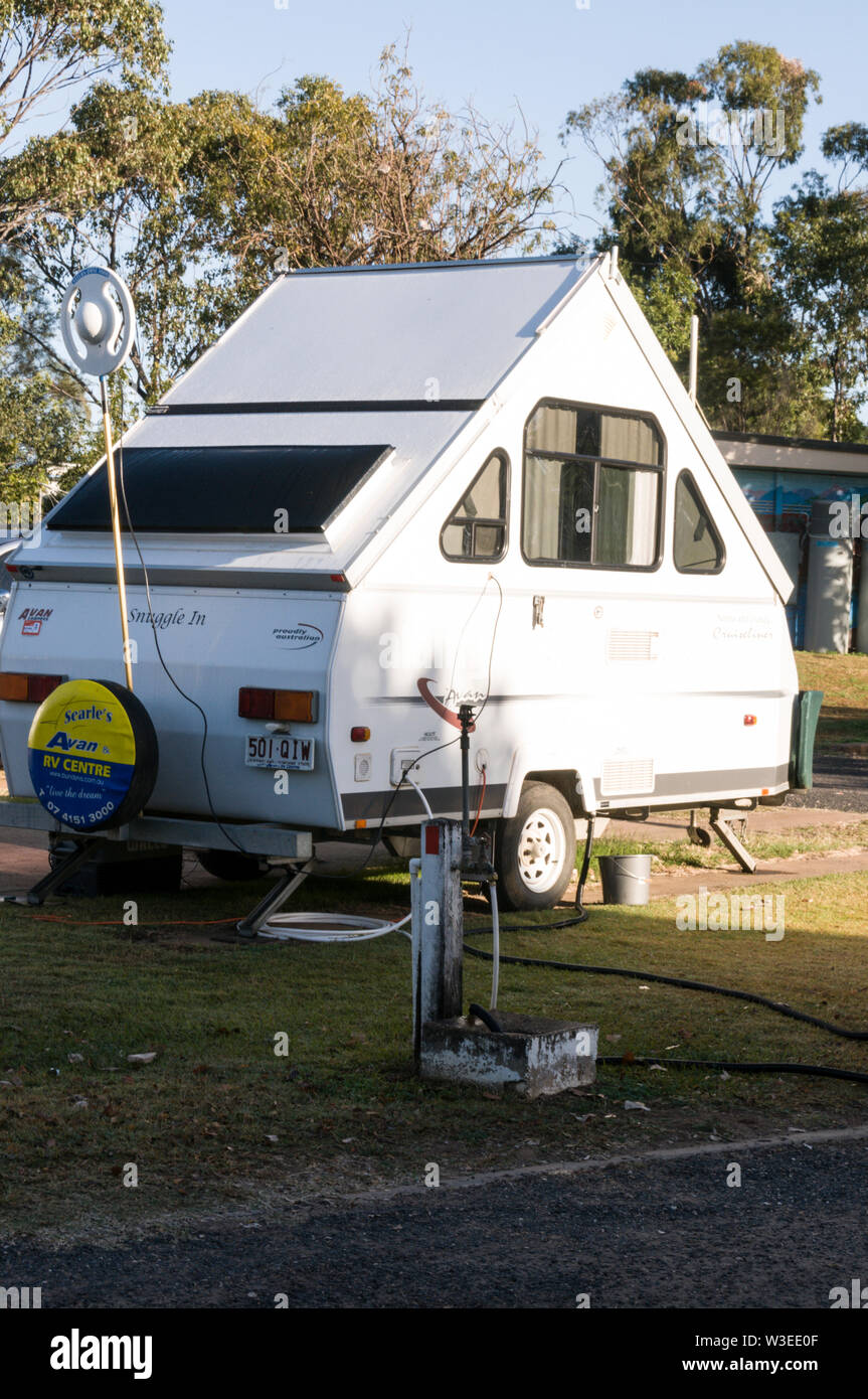 Un triangle conçu à la caravane Clermont à Clermont en Central Queensland, Australie. Clermont est une petite ville sur la Banque D'Images