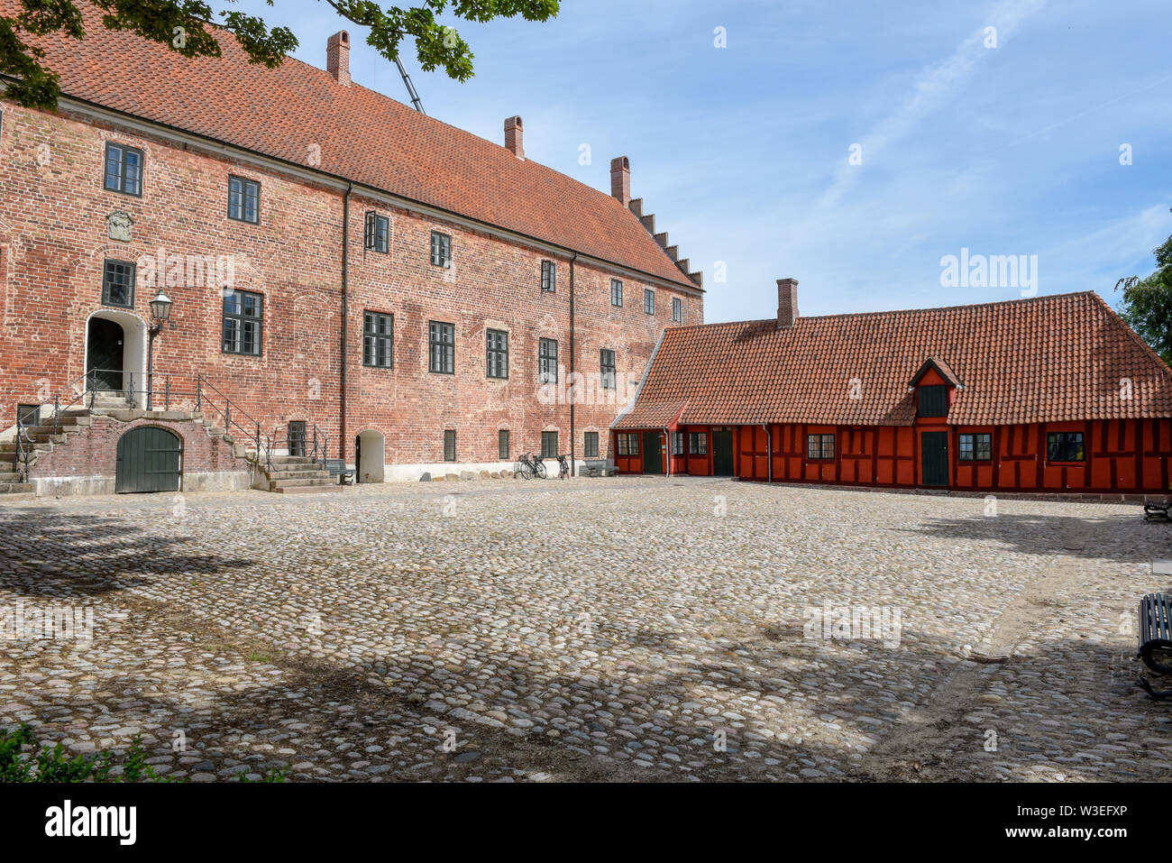Historique de la maison traditionnelle à Odense au Danemark Banque D'Images