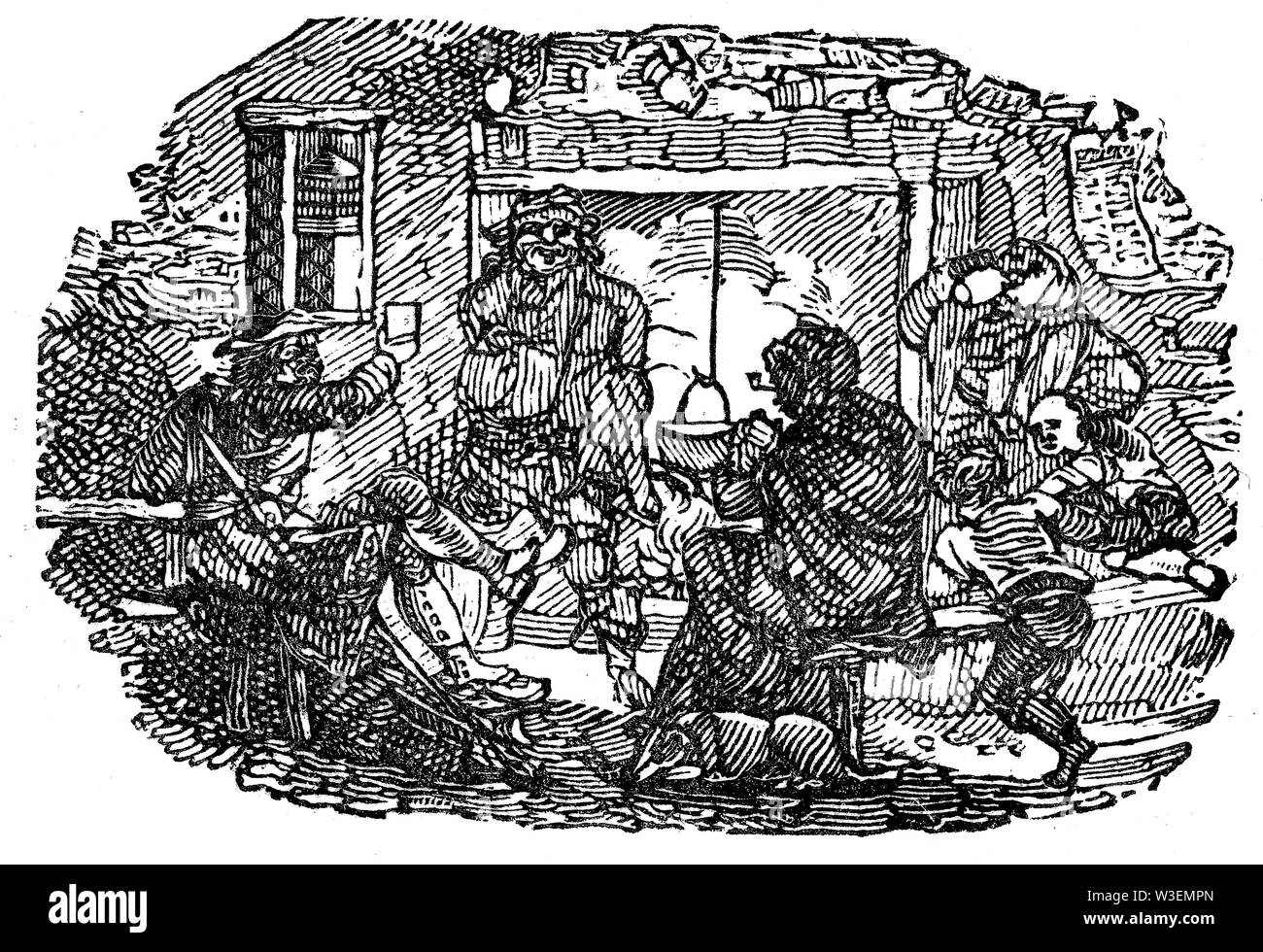 Cordier pastorale. Couper du bois gravé, illustration tirée de 'Thomas Bewick 'une Histoire générale de quadrupèdes", publié par T. Bewick, Longman et C Banque D'Images