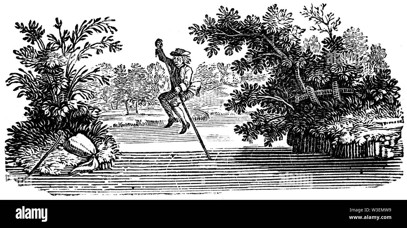 Cordier pastorale. Couper du bois gravé, illustration tirée de 'Thomas Bewick 'une Histoire générale de quadrupèdes", publié par T. Bewick, Longman et C Banque D'Images