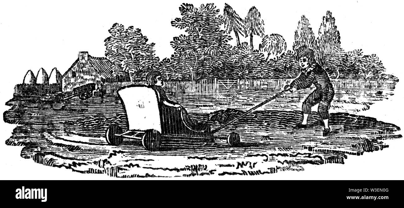 Cordier pastorale. Couper du bois gravé, illustration tirée de 'Thomas Bewick 'une Histoire générale de quadrupèdes", publié par T. Bewick, Longman et C Banque D'Images
