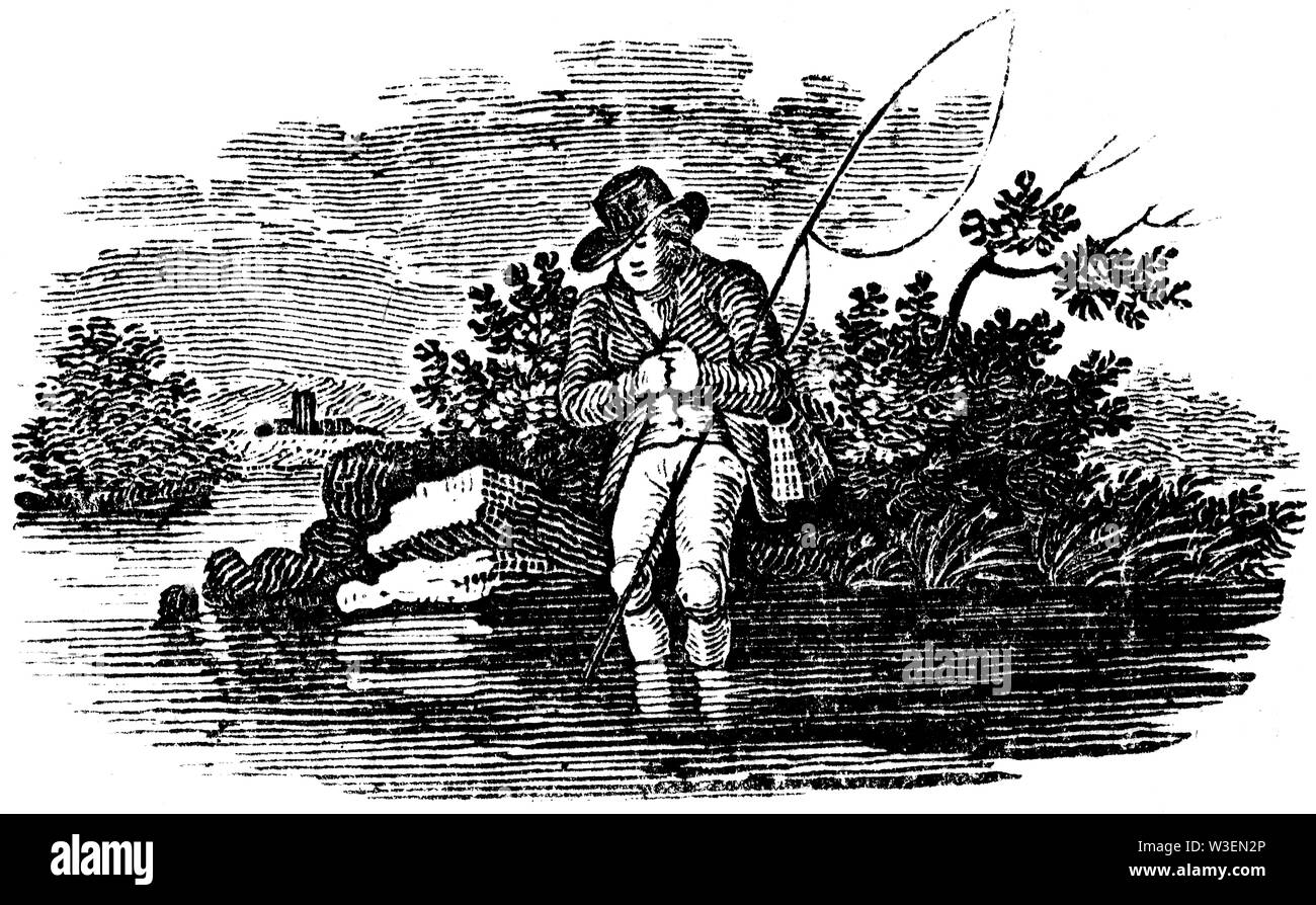 Cordier pastorale. Couper du bois gravé, illustration tirée de 'Thomas Bewick 'une Histoire générale de quadrupèdes", publié par T. Bewick, Longman et C Banque D'Images