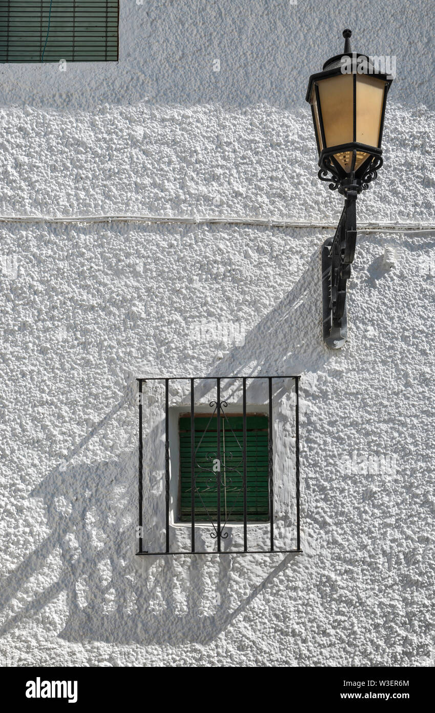 Détail de chambre à Calle Manuel Mendoza de la ville de Capileira, Las Alpujarras, province de Grenade, Andalousie, Espagne Banque D'Images