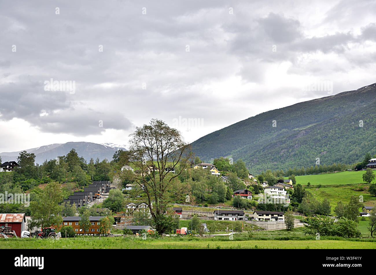 Nuages de pluie sur Flam Banque D'Images