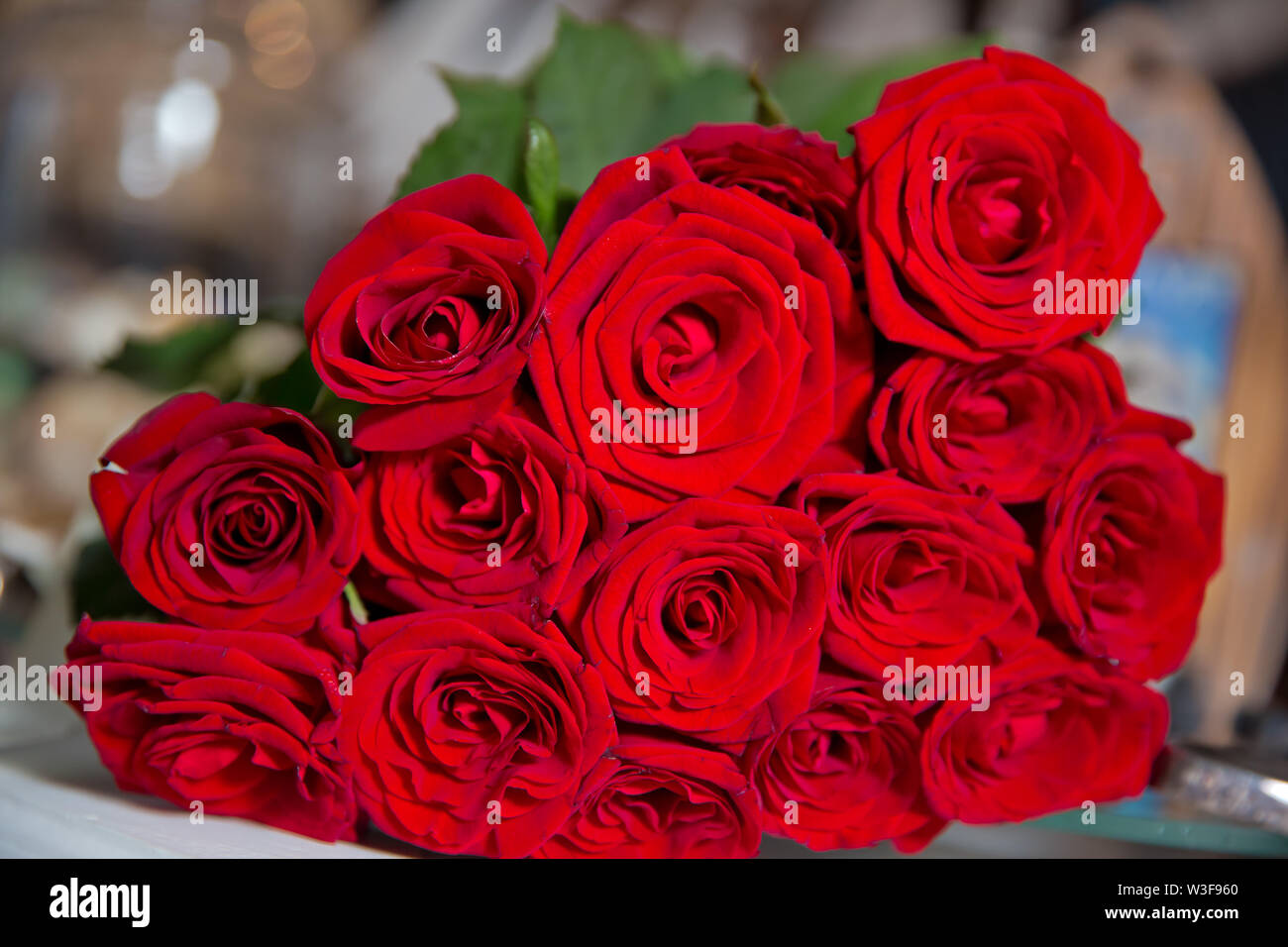 Fleurs rose rouge . Fleurs roses rouges avec valentine festival et beau  bouquet flou contexte . 8 Marc . De très belles fleurs roses rouges . Soft  Photo Stock - Alamy
