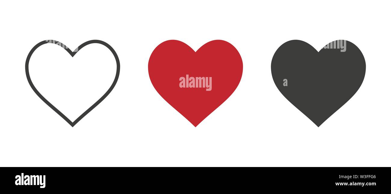 Icône de cœur amour symbole. Illustration vectorielle, modèle plat. Illustration de Vecteur