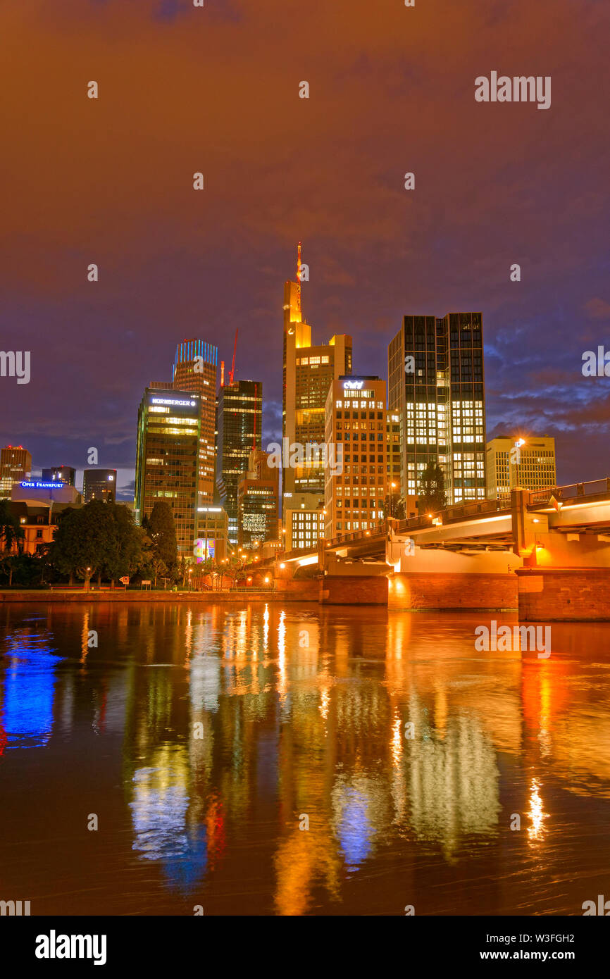 Quartier financier de Francfort, Allemagne. Banque D'Images