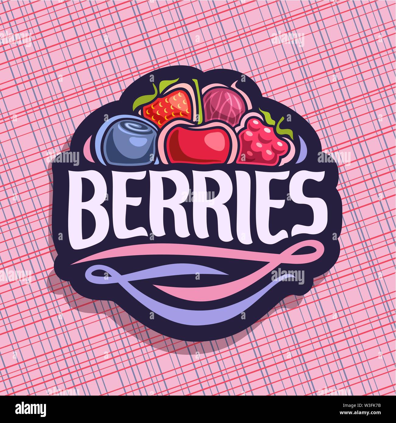 Logo Vector pour les petits fruits Illustration de Vecteur