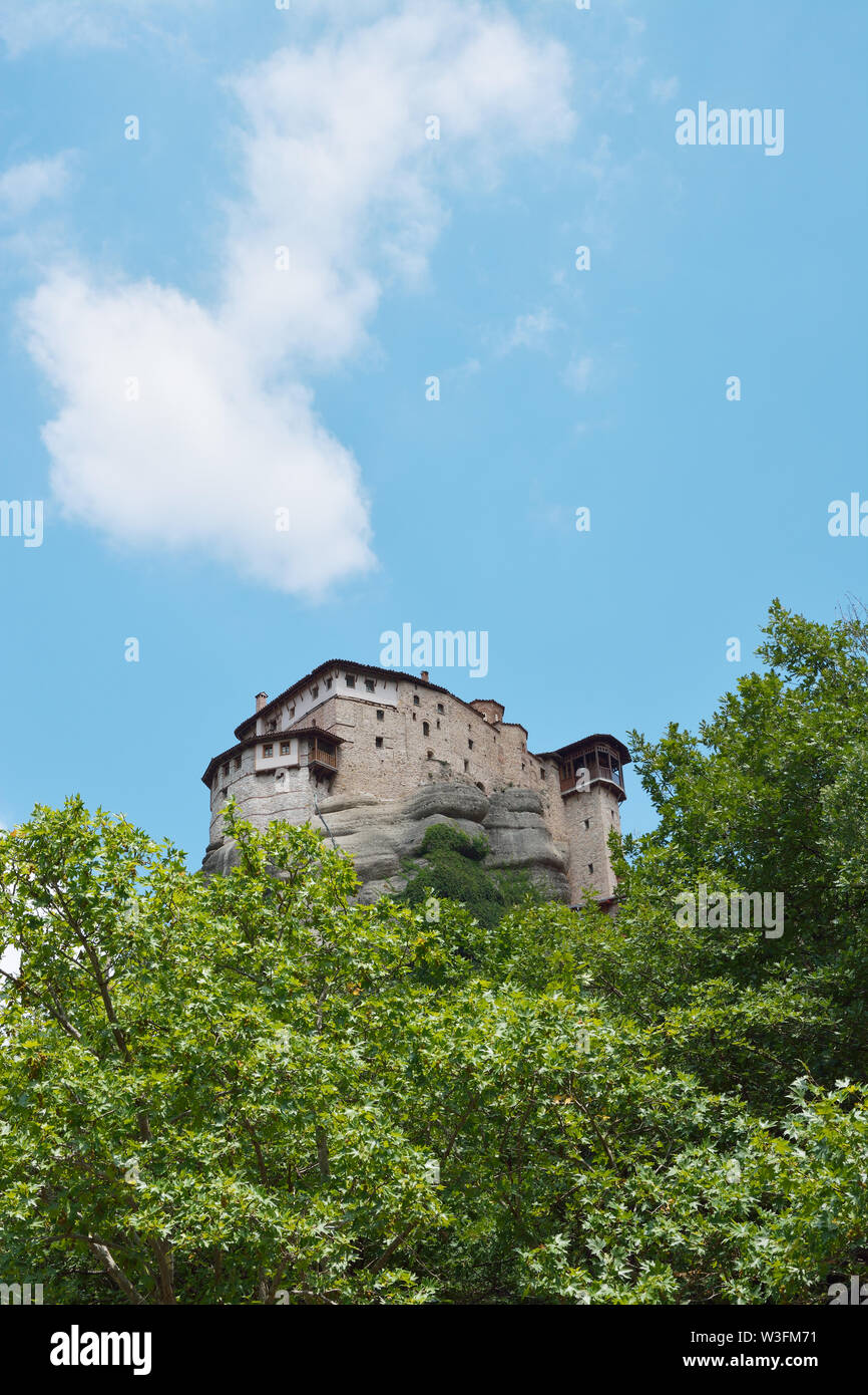 Le Saint Monastère de Rousanou connu aussi sous le nom de Monastère de Saint Barbara à Meteora, Grèce Banque D'Images