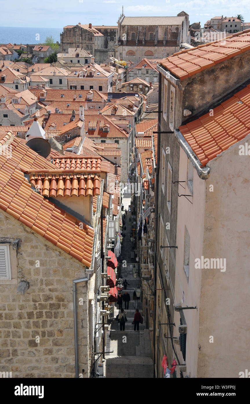 Vue de Dubrovnik, Croatie, Europe Banque D'Images