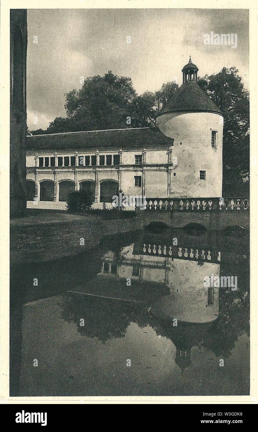 Château de Bussy-Rabutin-FR-21-vers 1935-CPA-04. Banque D'Images