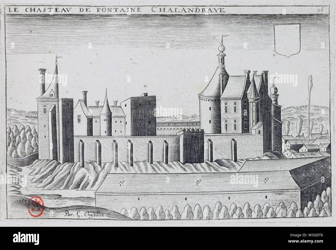 Château de Chalandraye. Banque D'Images