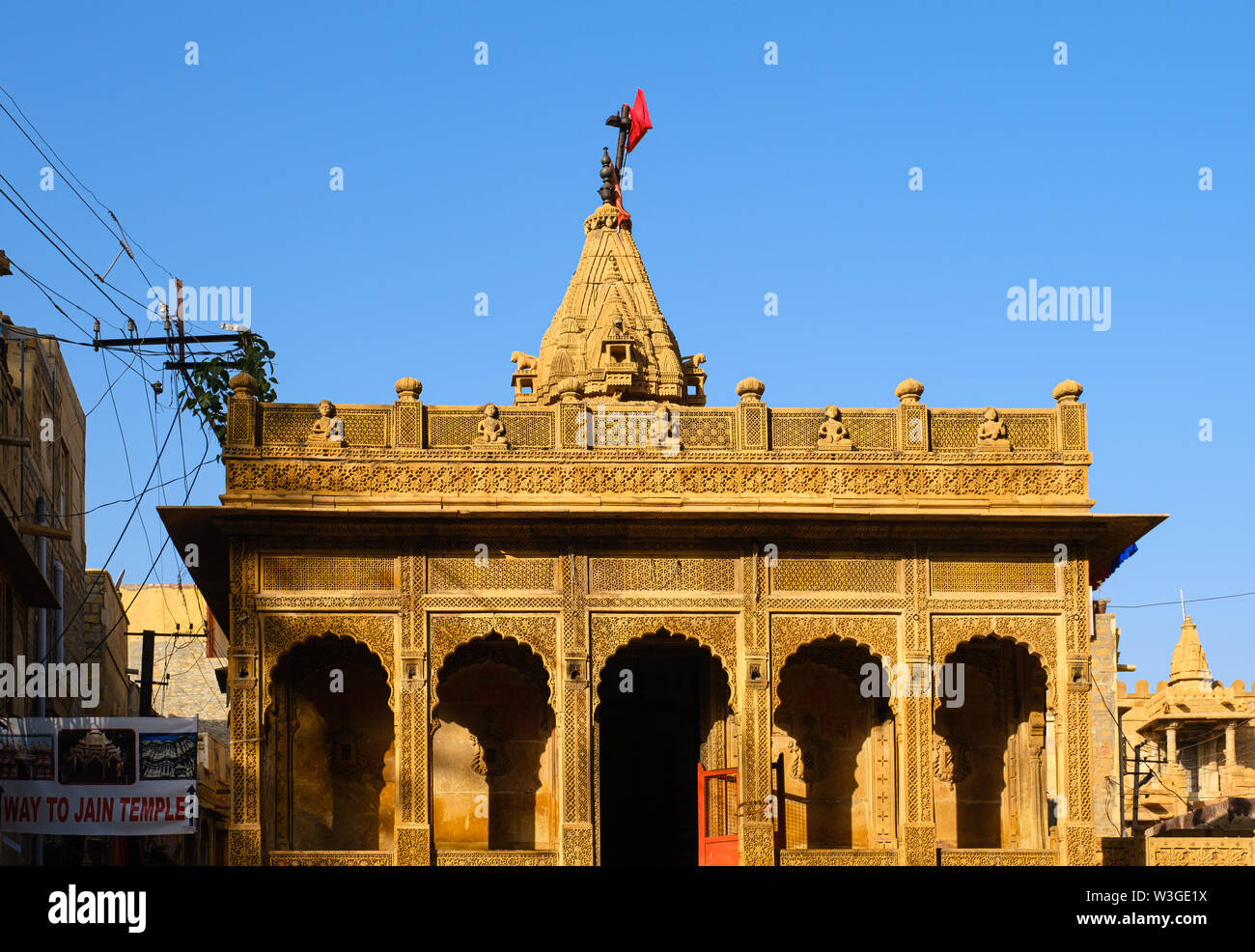 JAISALMER, INDE - circa 2018 Novembre : Voir le Fort de Jaisalmer. Jaisalmer est également appelé 'la Ville d'or, et il est situé dans le Rajasthan. . La ville st Banque D'Images