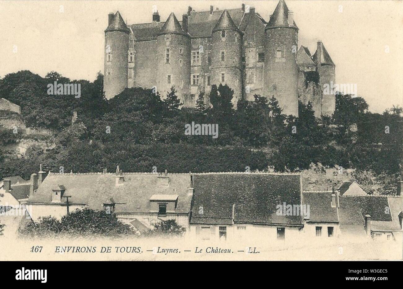 Château de Luynes-carte postale-a1. Banque D'Images