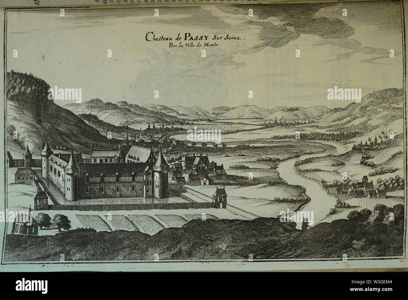 Château de Passy 1657 Zeiller 15072. Banque D'Images