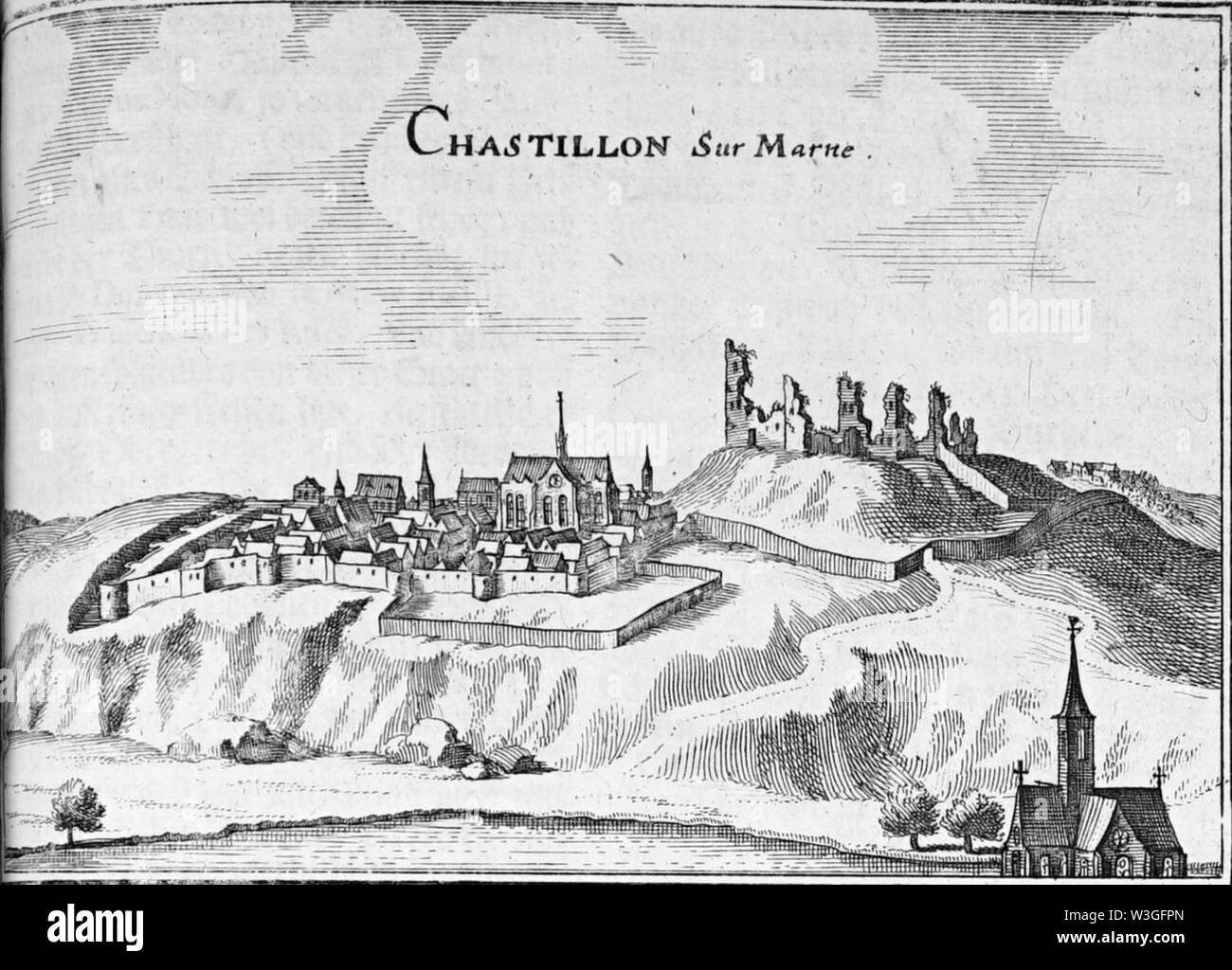 Châtillon sur Marne 13618 Zeiller. Banque D'Images