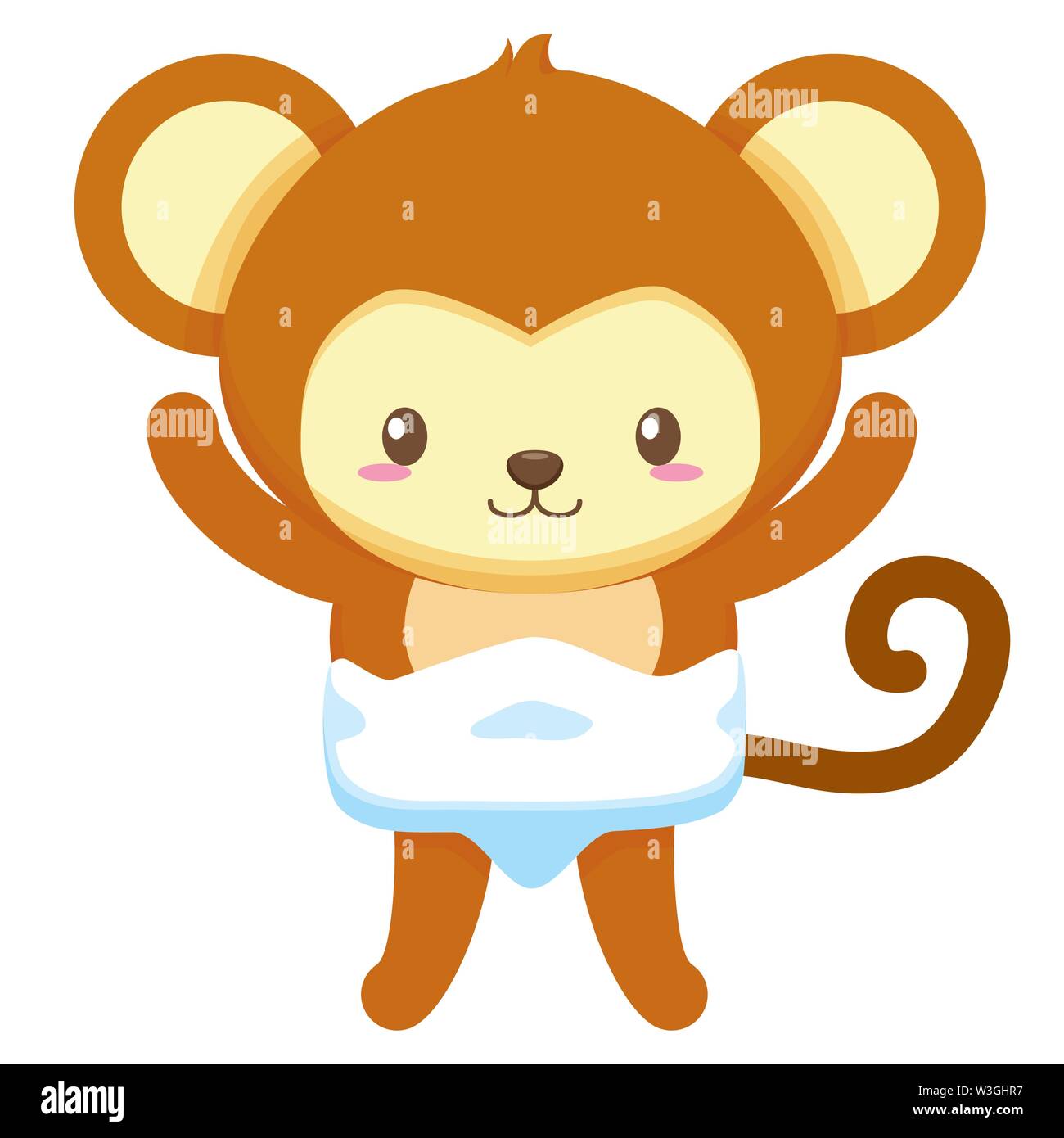 Singe Mignon Petit Personnage Bebe Image Vectorielle Stock Alamy