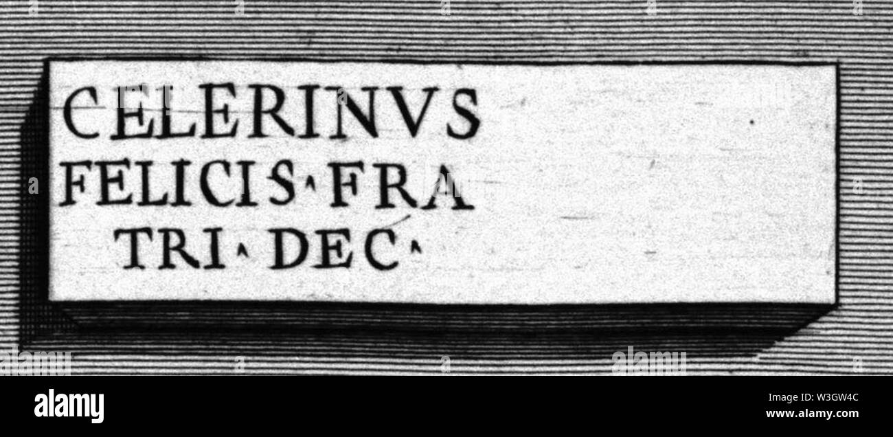 CIL VI 4050 (Le antichità Romane, Piranesi). Banque D'Images