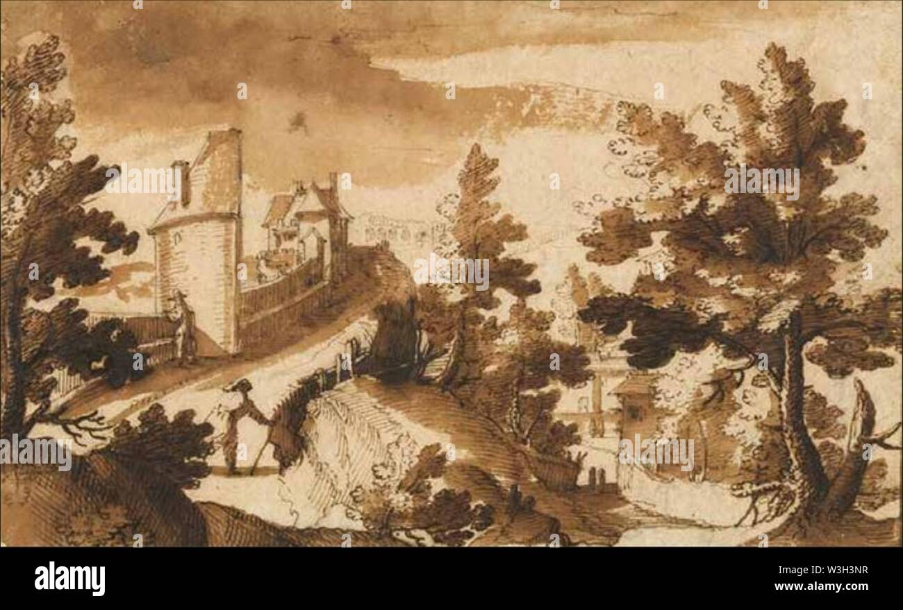 Les murs de la ville au sud de Bruxelles. Banque D'Images