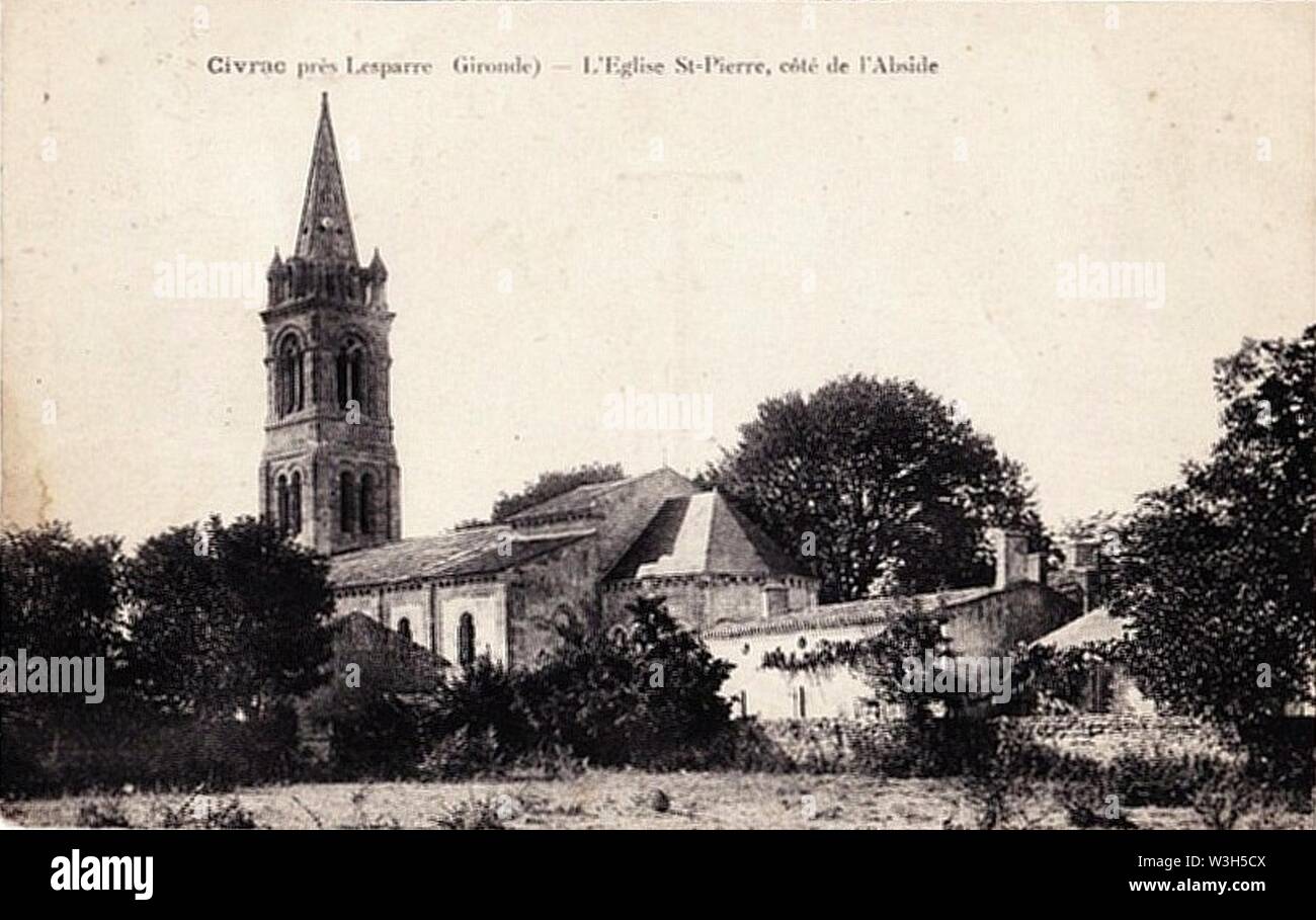 Civrac-en-Médoc - église 1. Banque D'Images