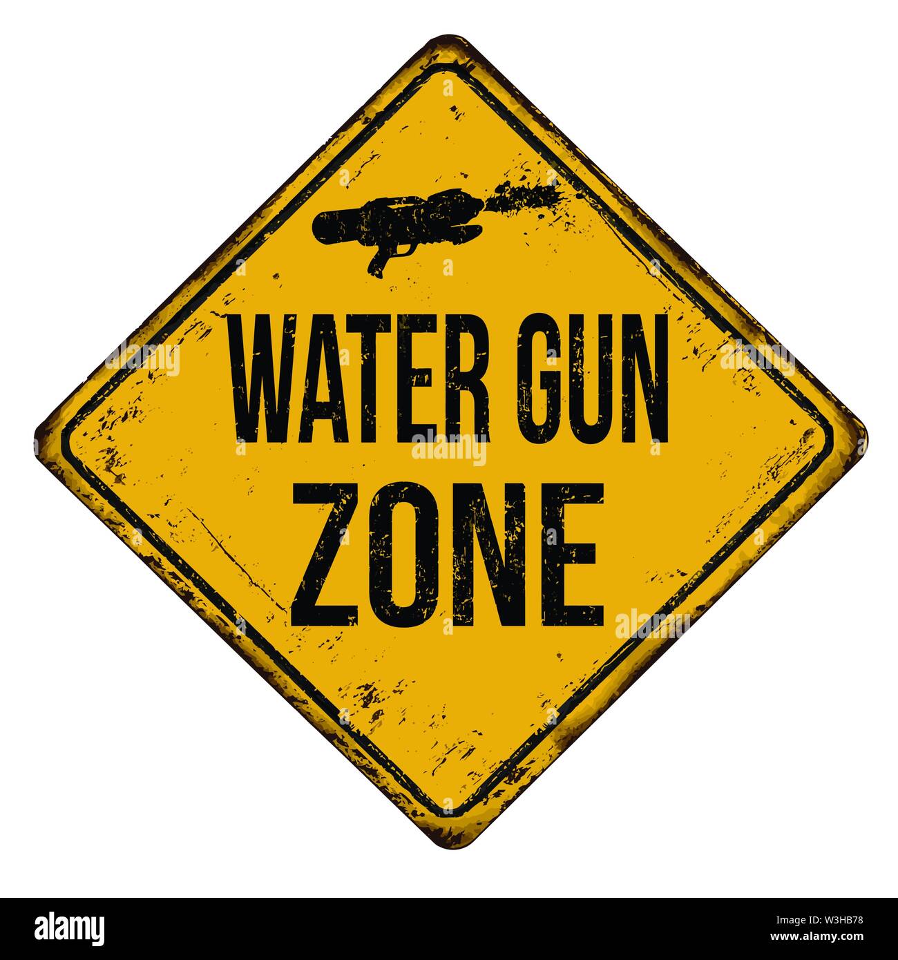 Zone d'armes à feu de l'eau vintage métal rouillé signe sur un fond blanc, vector illustration Illustration de Vecteur Zone d'armes à feu de l'eau vintage métal rouillé signe sur un fond blanc, vector illustration Illustration de Vecteur