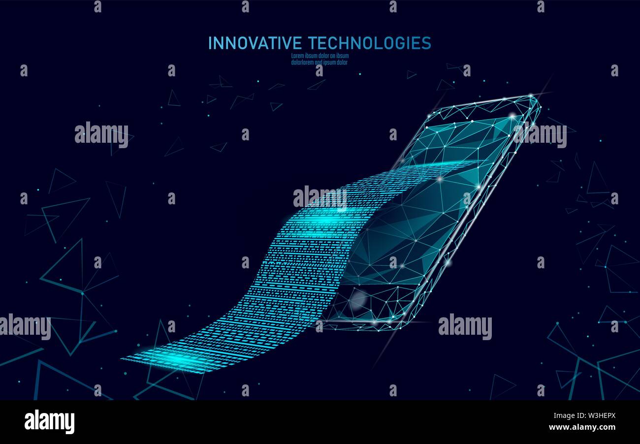 Le projet de loi numérique 3D web voyage concept. Point polygonal en ligne Paiement en ligne de billets. La technologie électronique bannière budget financier Illustration de Vecteur