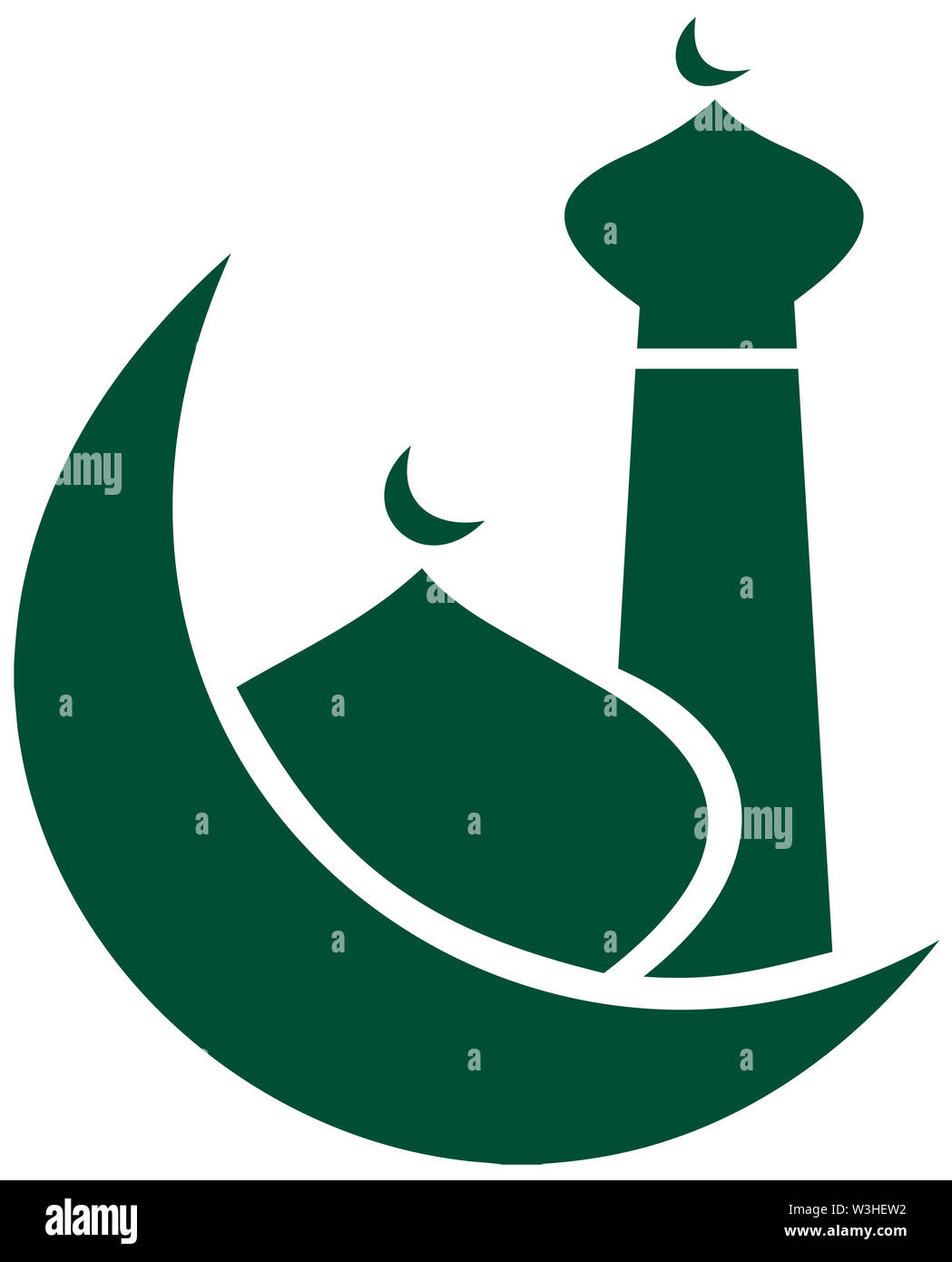 Ramadan kareem culture traditionnelle vert illustration musulmane Banque D'Images