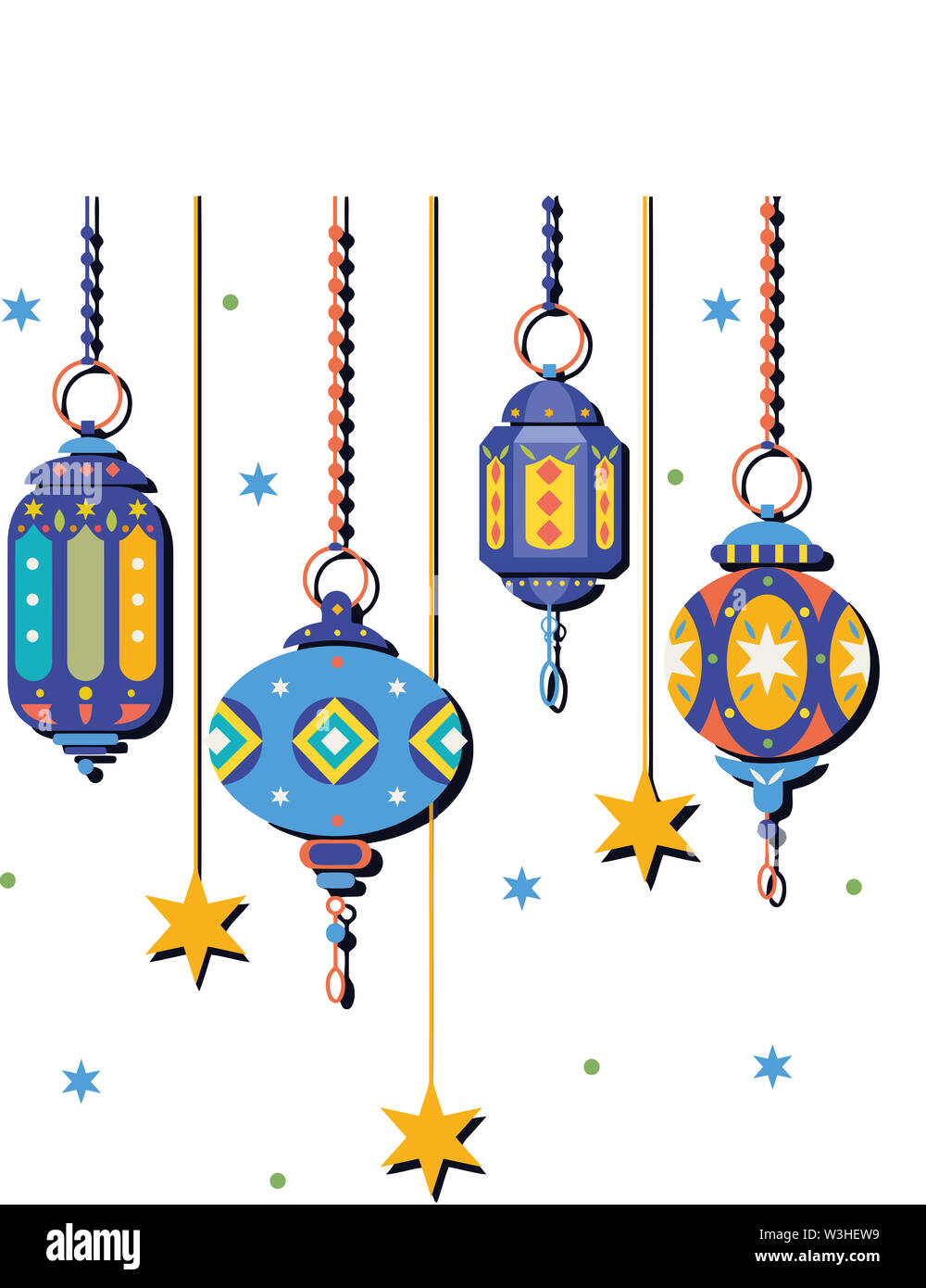 Ramadan kareem culture traditionnelle lanterne musulmane illustration Banque D'Images